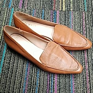 Franco Sarto Brown Leather Loafers